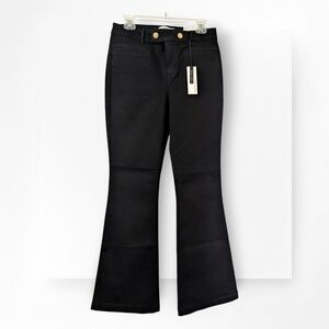 Black Flare Jeans Ellen Traxy NWT High Rise Stretch Size 10